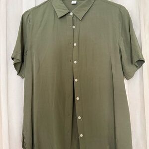 Coldwater Creek Women's Olive Short Sleeve Top